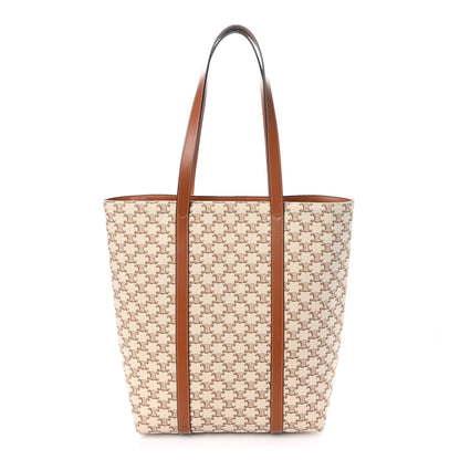 Celine Triomphe Canvas Calfskin Museum Bag White 1 of 10