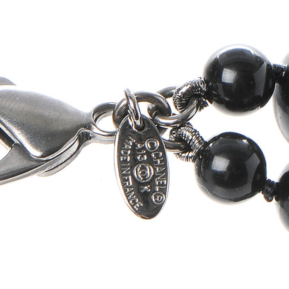 Chanel Glass Bead CC Map Short Necklace Ruthenium Black 6 of 6