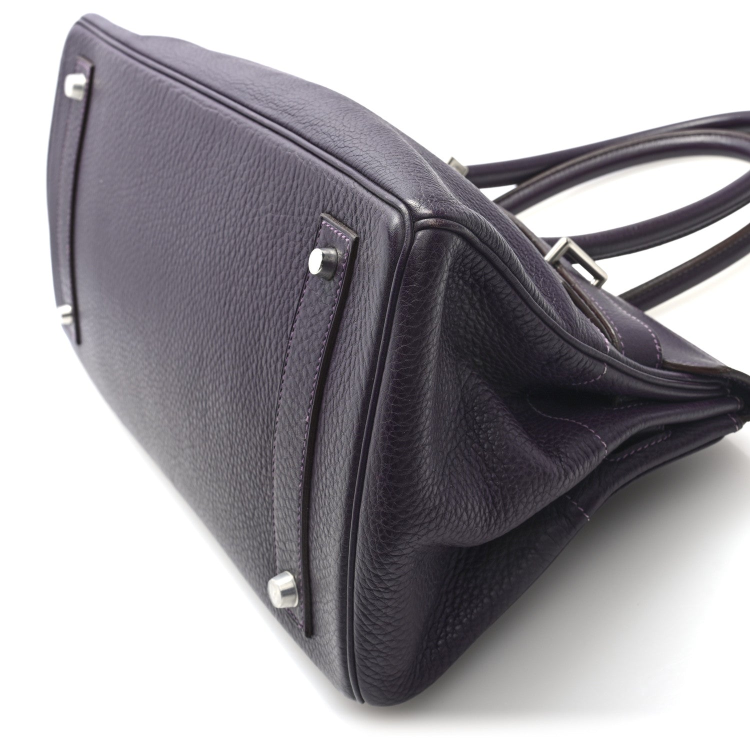 Hermes Taurillon Clemence JPG Birkin 42 Raisin 10 of 10