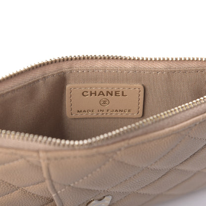 Chanel Caviar Quilted Classic Flat Wallet Pouch Beige 8 of 11