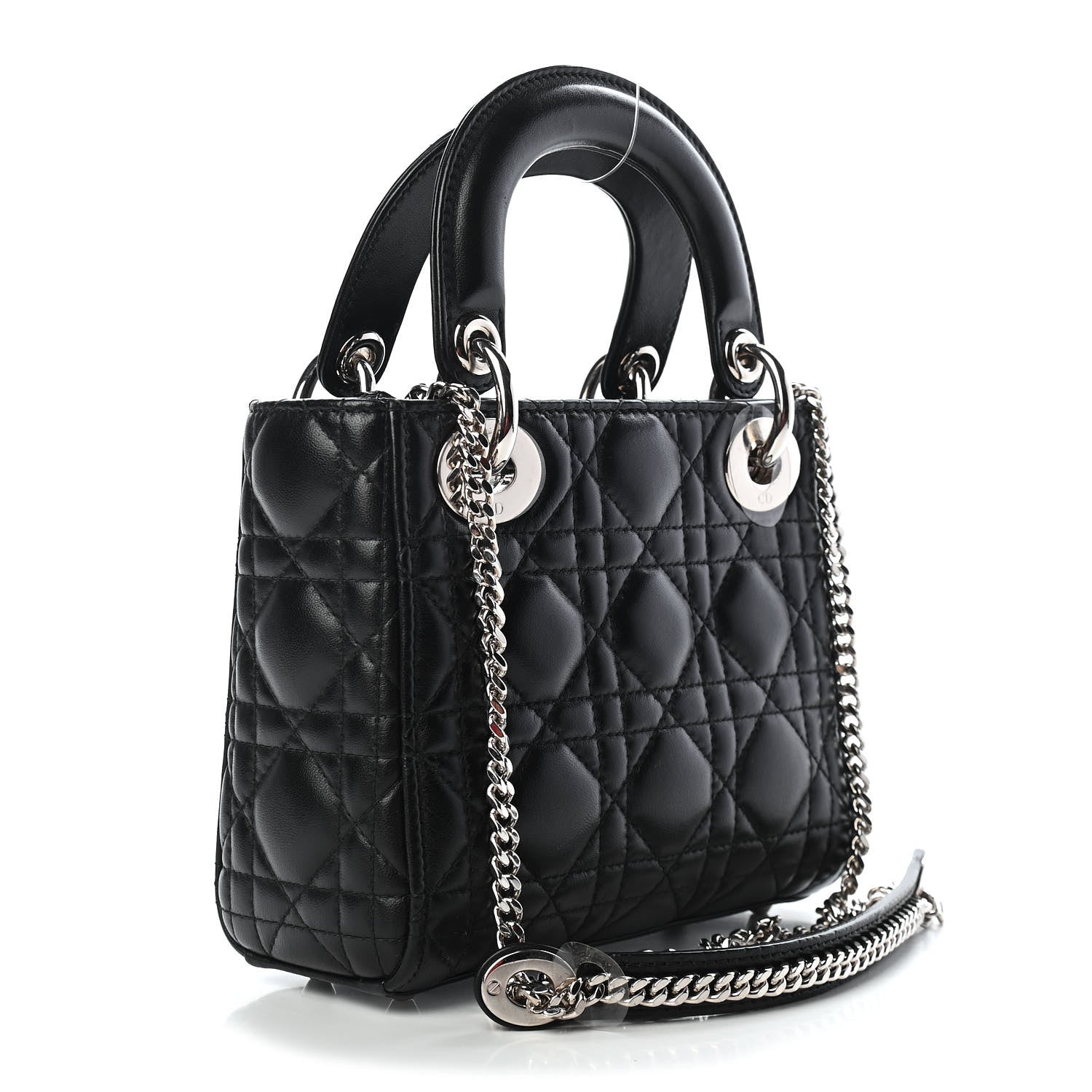 Christian Dior Lambskin Cannage Mini Lady Dior Black 3 of 8