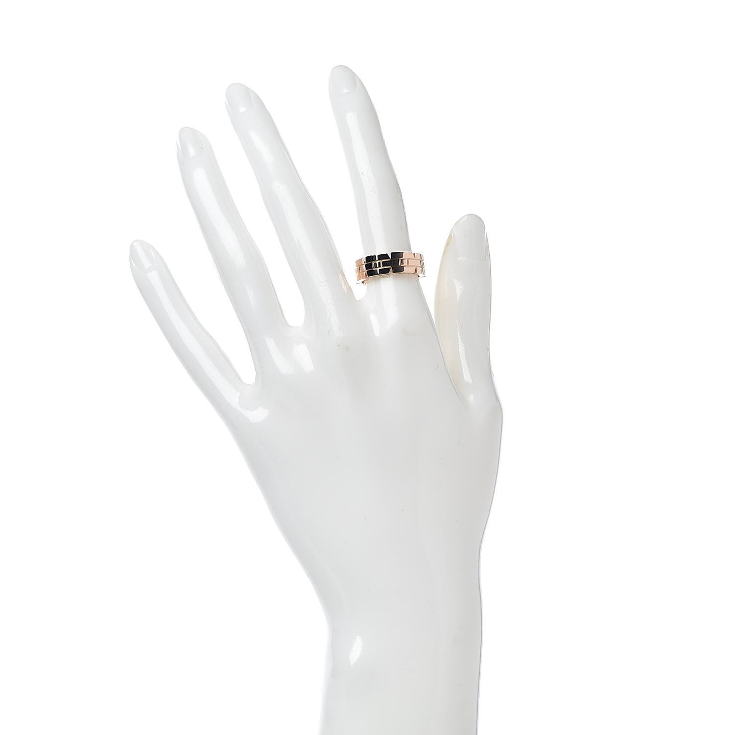 18K Pink Gold Tank Francaise Ring 51 5.75