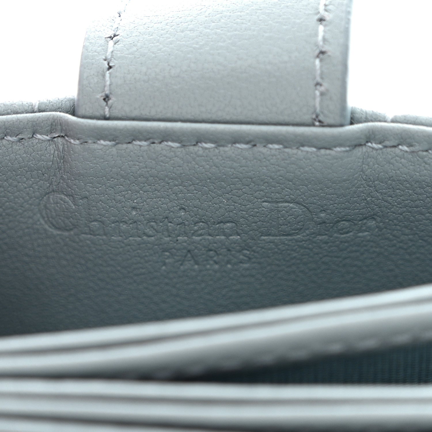 Christian Dior Lambskin Cannage Lady Dior 5-Gusset Card Holder Cloud Blue 6 of 10