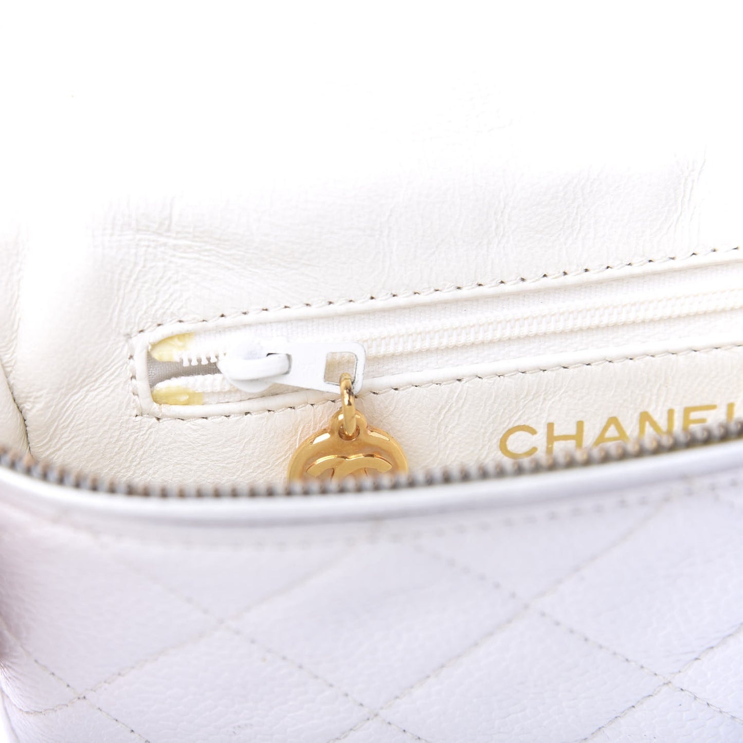 Caviar Quilted Belt Bag White 75 30