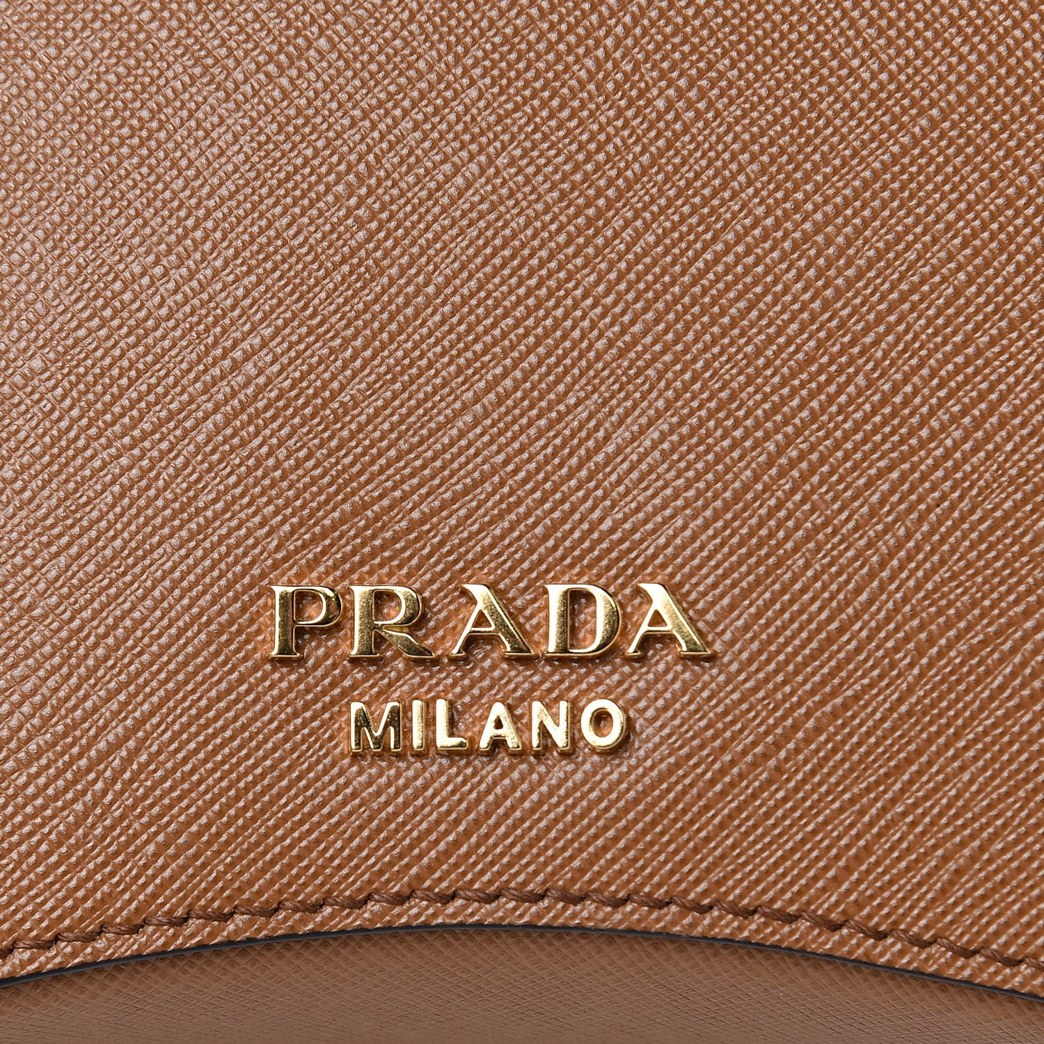 Prada Saffiano Lux Large Sidonie Top Handle Bag Caramel 7 of 10