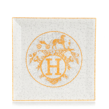 Hermes Porcelain Mosaique au 24 Square Plate 9.1" 1 of 8