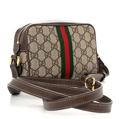 Gucci GG Supreme Monogram Web Mini Ophidia Shoulder Bag Brown 3 of 11