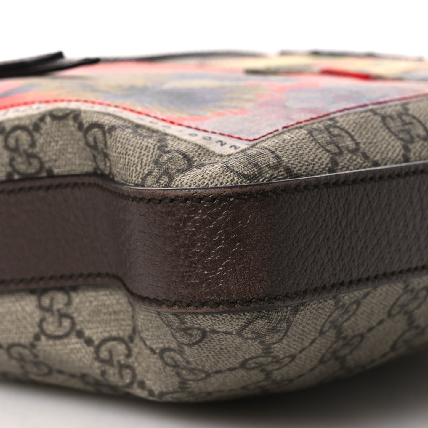 Soft GG Supreme Monogram Courrier Web Medium Flat Messenger Bag Beige New Acero Multicolor