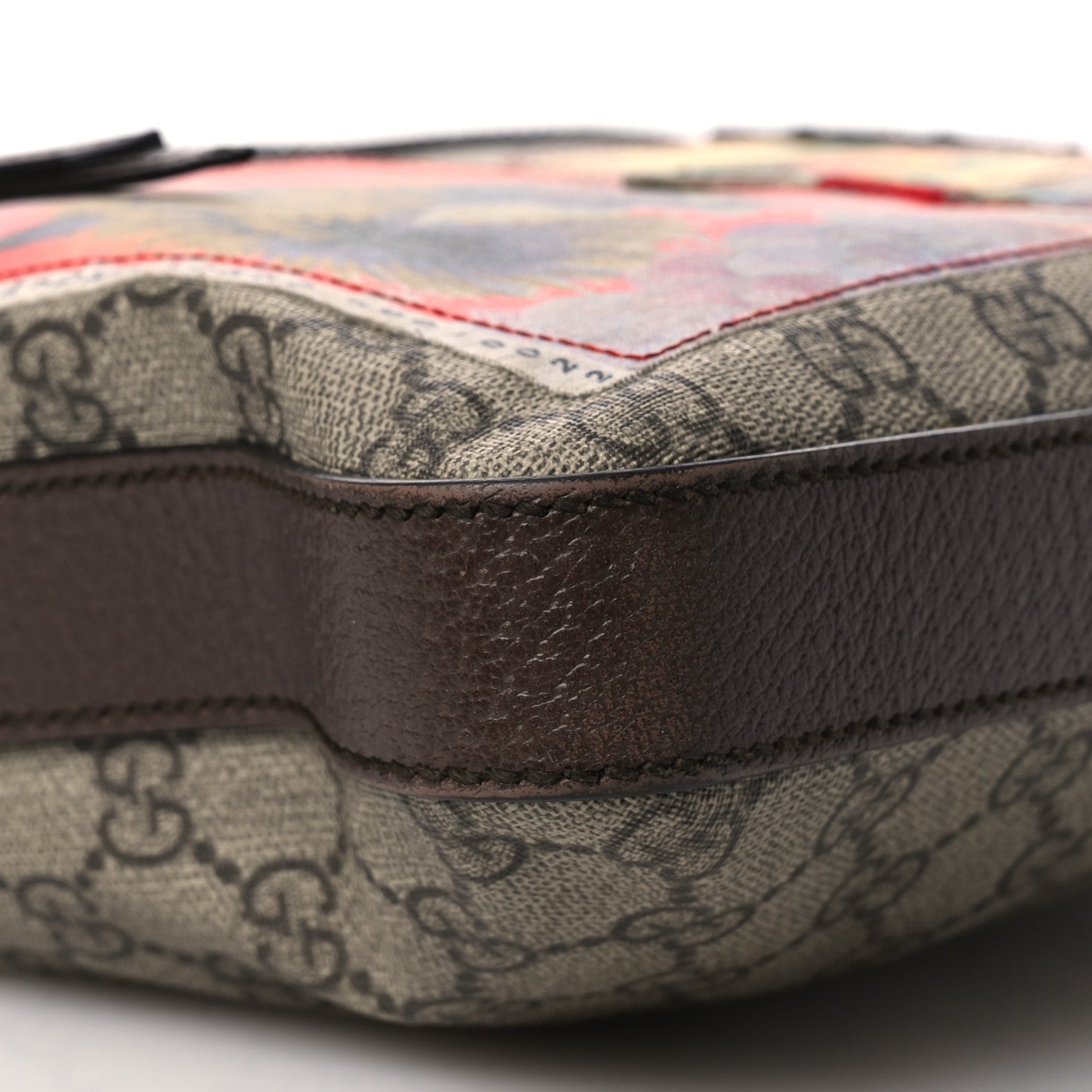 Gucci Soft GG Supreme Monogram Courrier Web Medium Flat Messenger Bag Beige New Acero Multicolor 9 of 15
