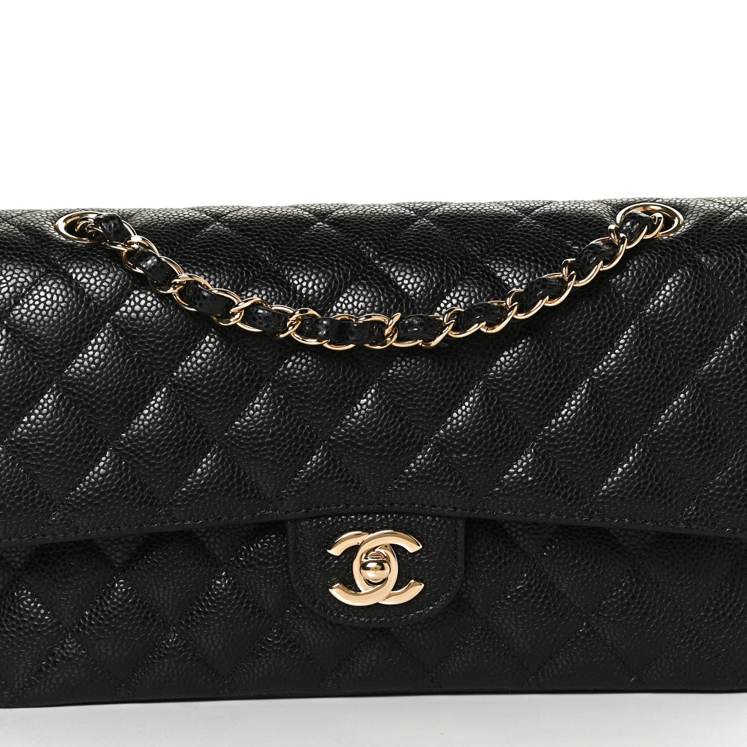 Chanel Caviar Quilted Medium Double Flap Black 8 of 13