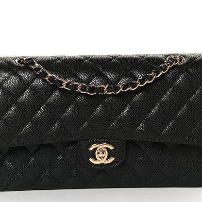 Chanel Caviar Quilted Medium Double Flap Black 8 of 13