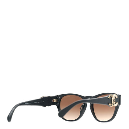 Chanel Crystal Lambskin CC Sunglasses 5455-Q-A Black 3 of 7