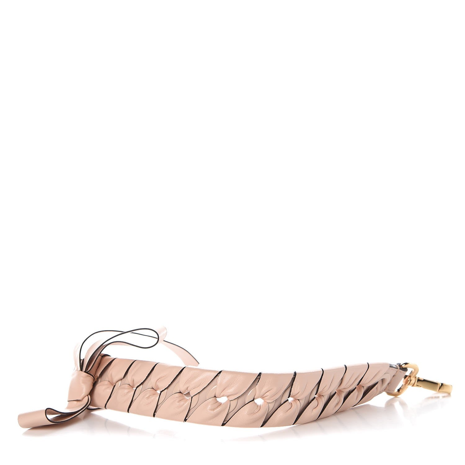 Fendi Vitello Liberty Shiny Nappa Lace Up Bow Mini Strap You Plaster 1 of 5