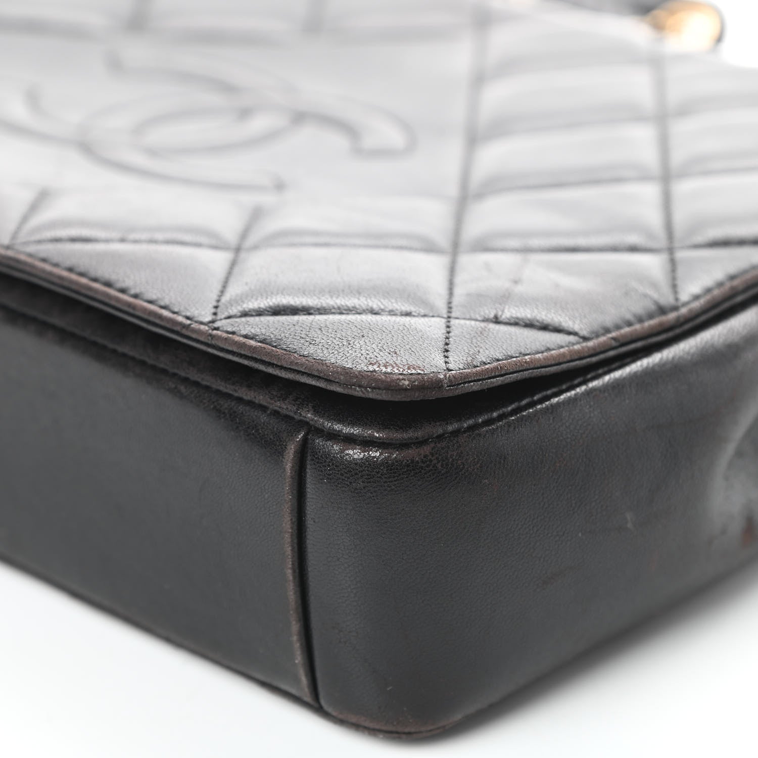 Chanel Lambskin Quilted Medium Diamond CC Flap Black 10 of 19