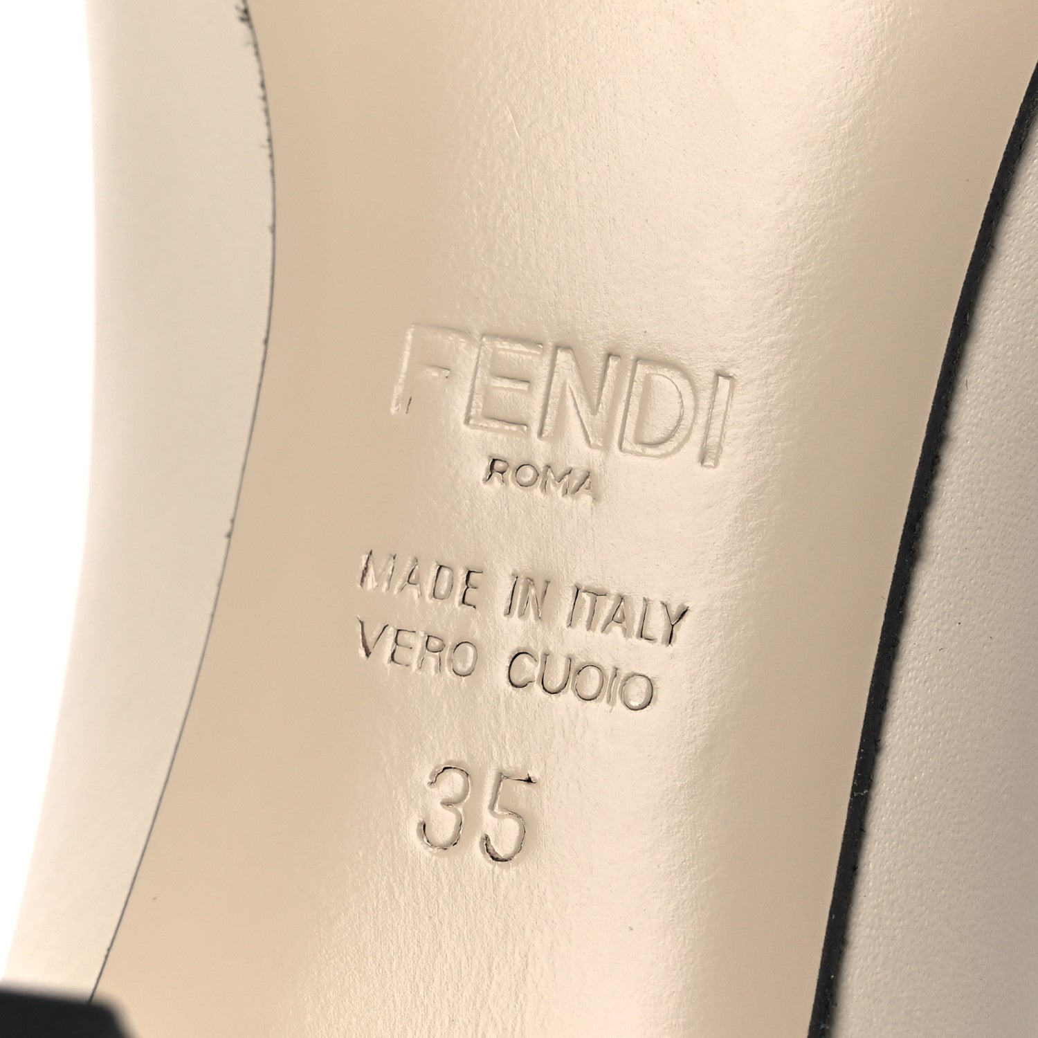 Fendi Vitello Karligraphy Logo FF Ankle Boots 35 White 8 of 11