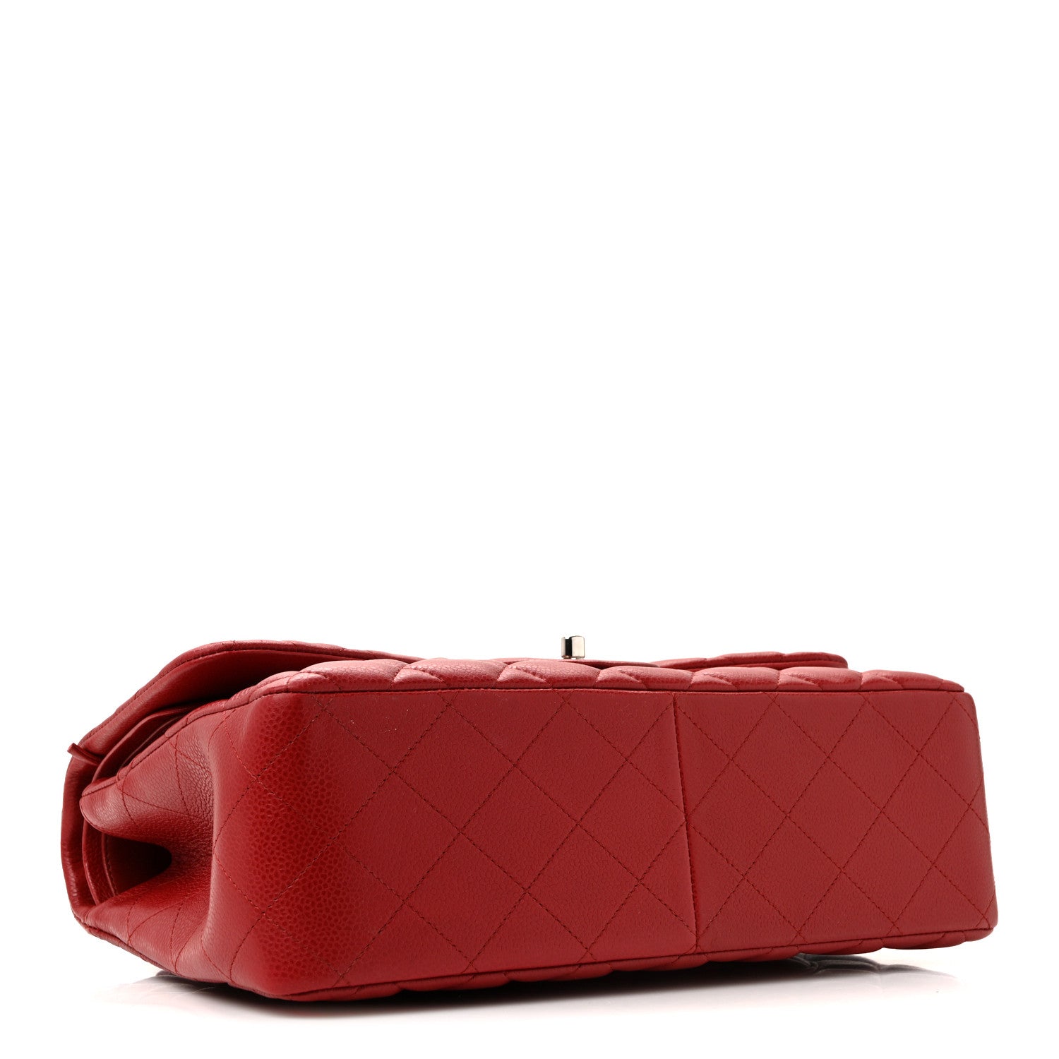 Chanel Caviar Quilted Jumbo Double Flap Dark Red 10 of 40