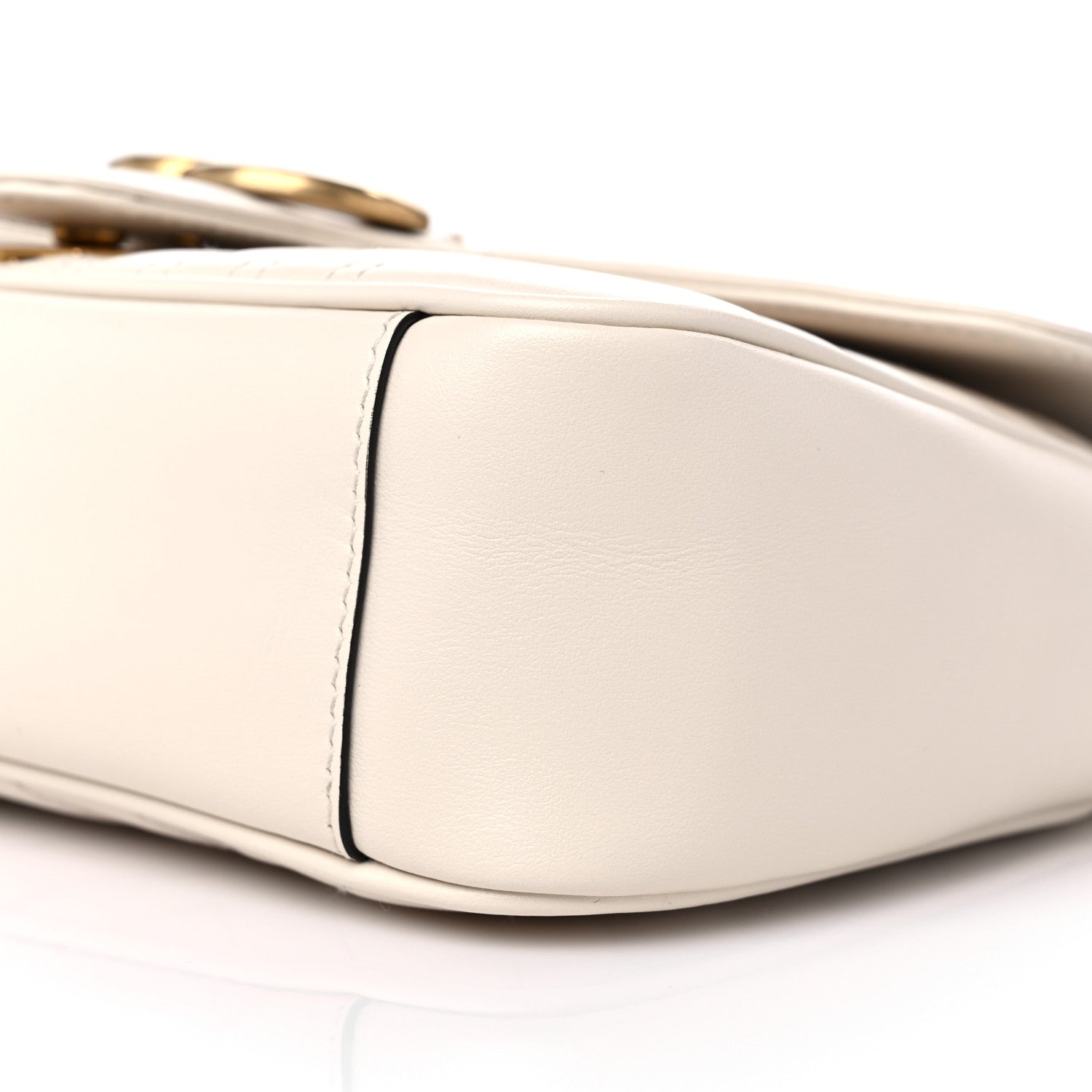 Gucci Calfskin Matelasse Small GG Marmont Shoulder Bag White 9 of 9