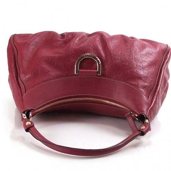 Gucci Guccissima Horsebit Hobo Red 7 of 13
