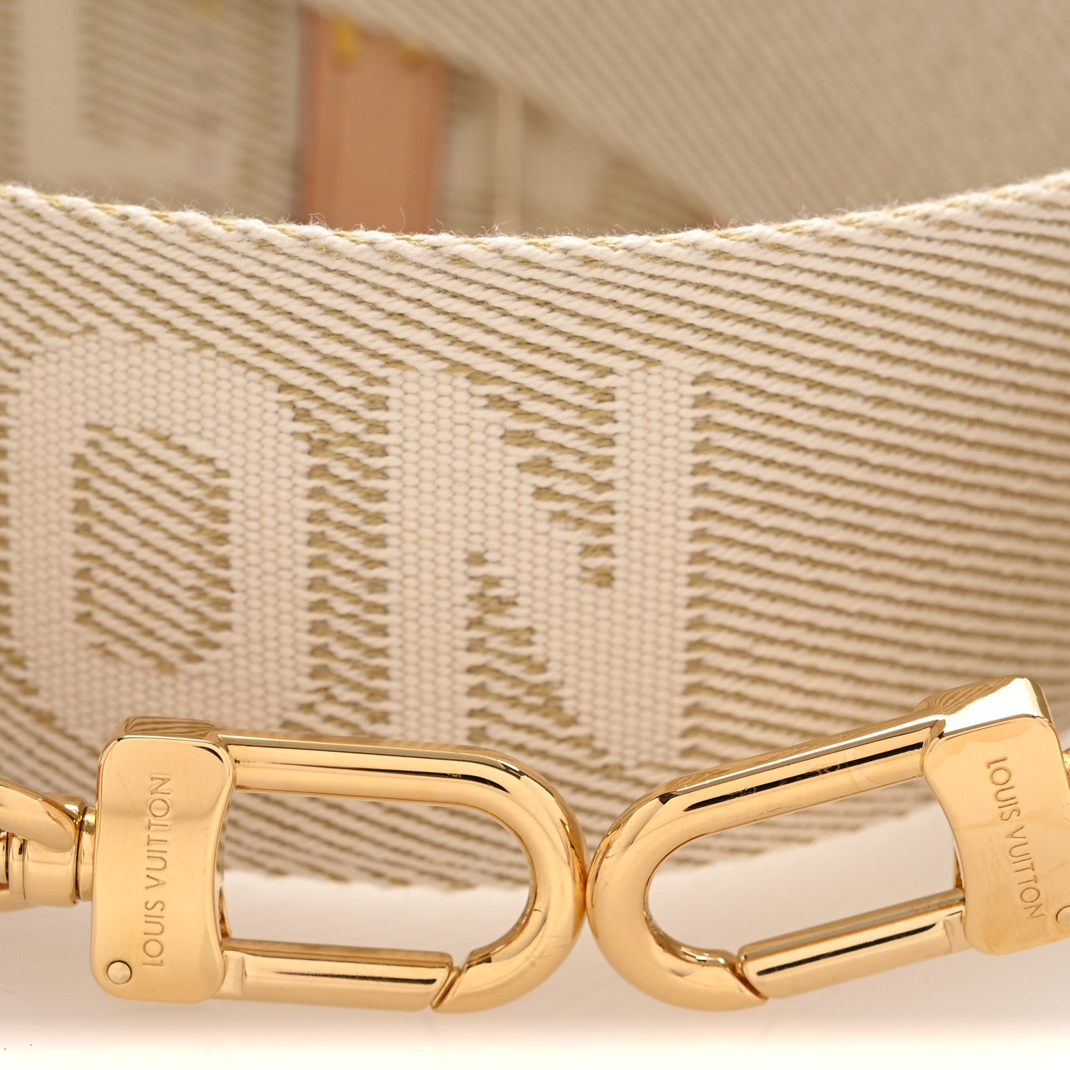Louis Vuitton Jacquard High Rise Shoulder Strap Beige 3 of 8