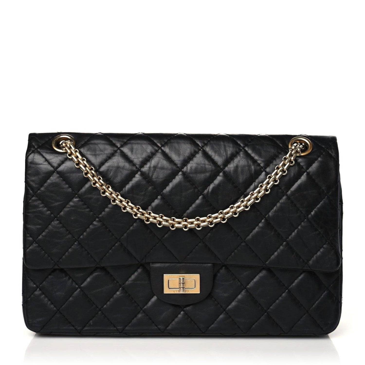 Chanel Aged Calfskin Quilted 2.55 Reissue 226 Flap Black 1 of 12