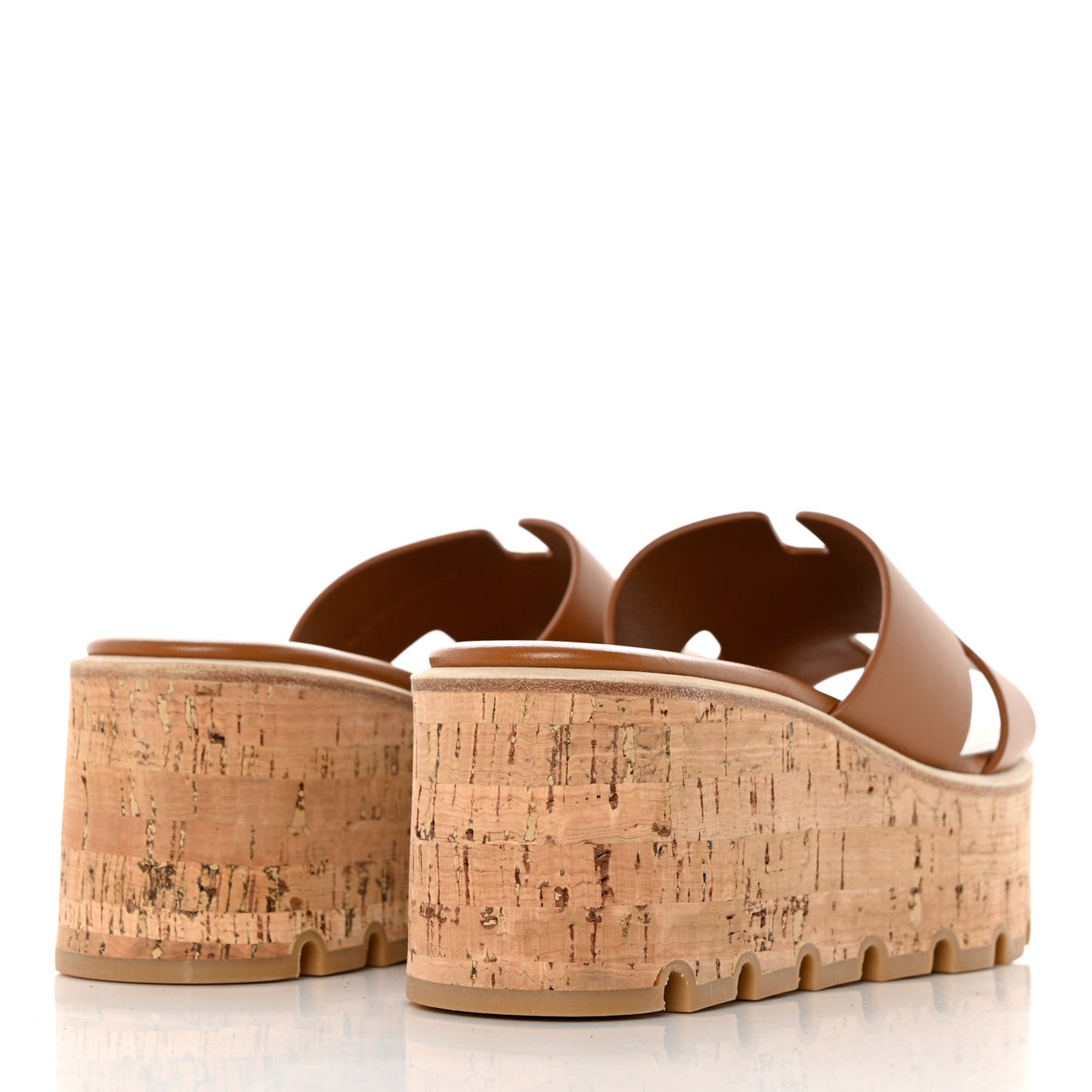 Calfskin Cork Eze 30 Sandals 36 Marron Glaise