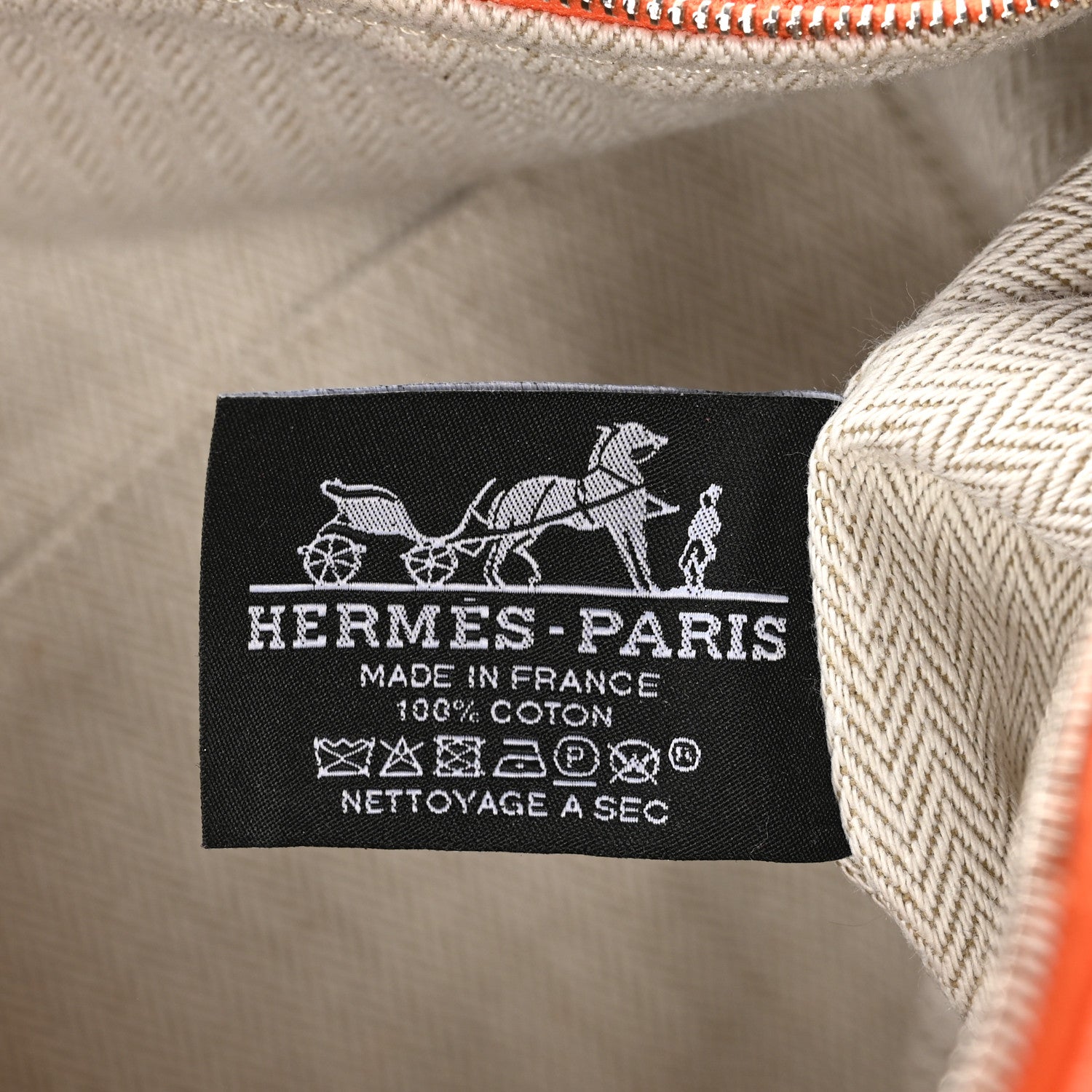 Hermes Canvas Large Bride-A-Brac Pouch Orange Feu Burgundy 6 of 11