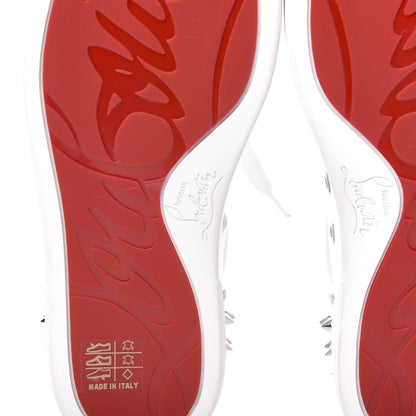 Christian Louboutin Calfskin Spikes Womens Vieira 2 Flat Sneakers 37 White 6 of 10