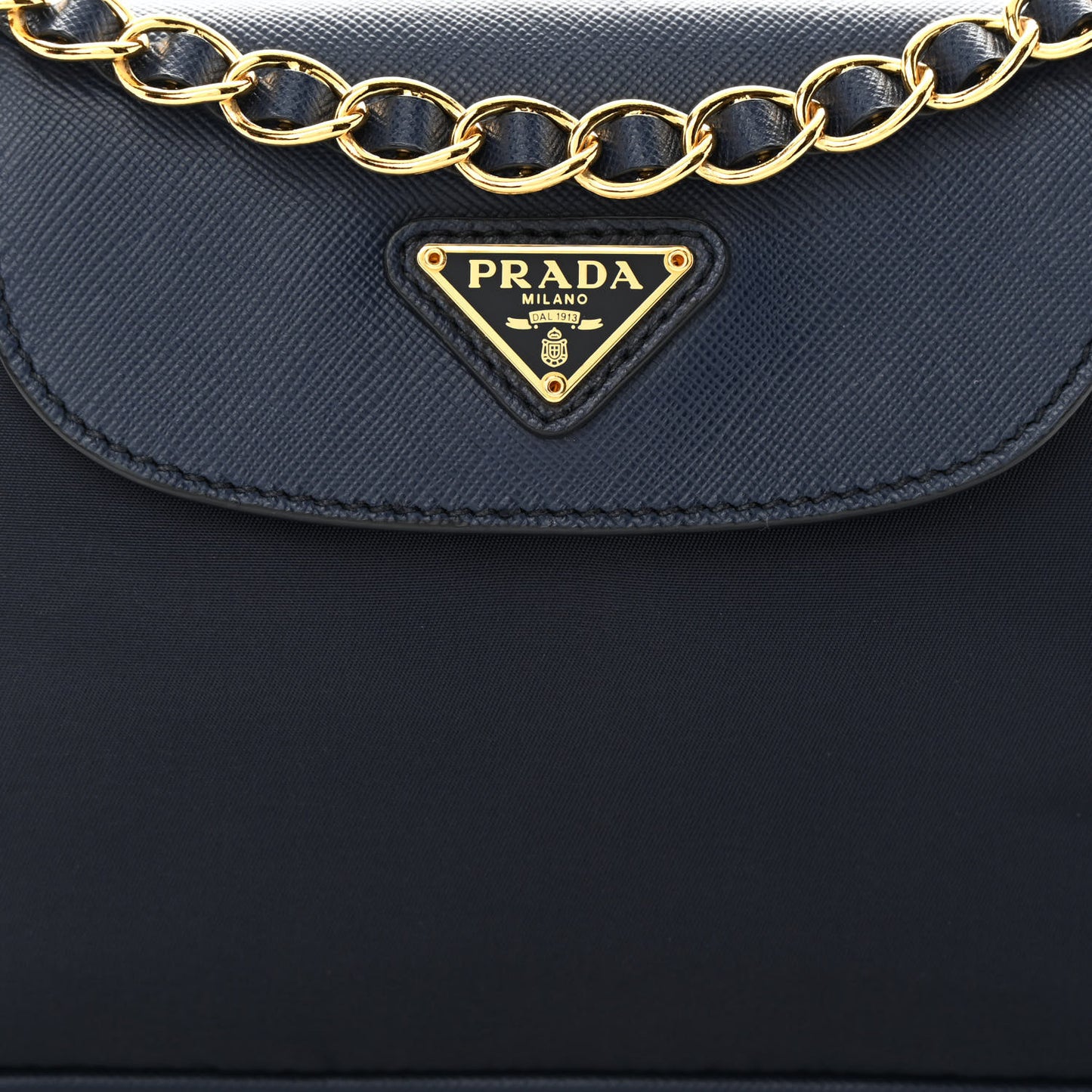 Tessuto Nylon Saffiano Crossbody Bag Bleu