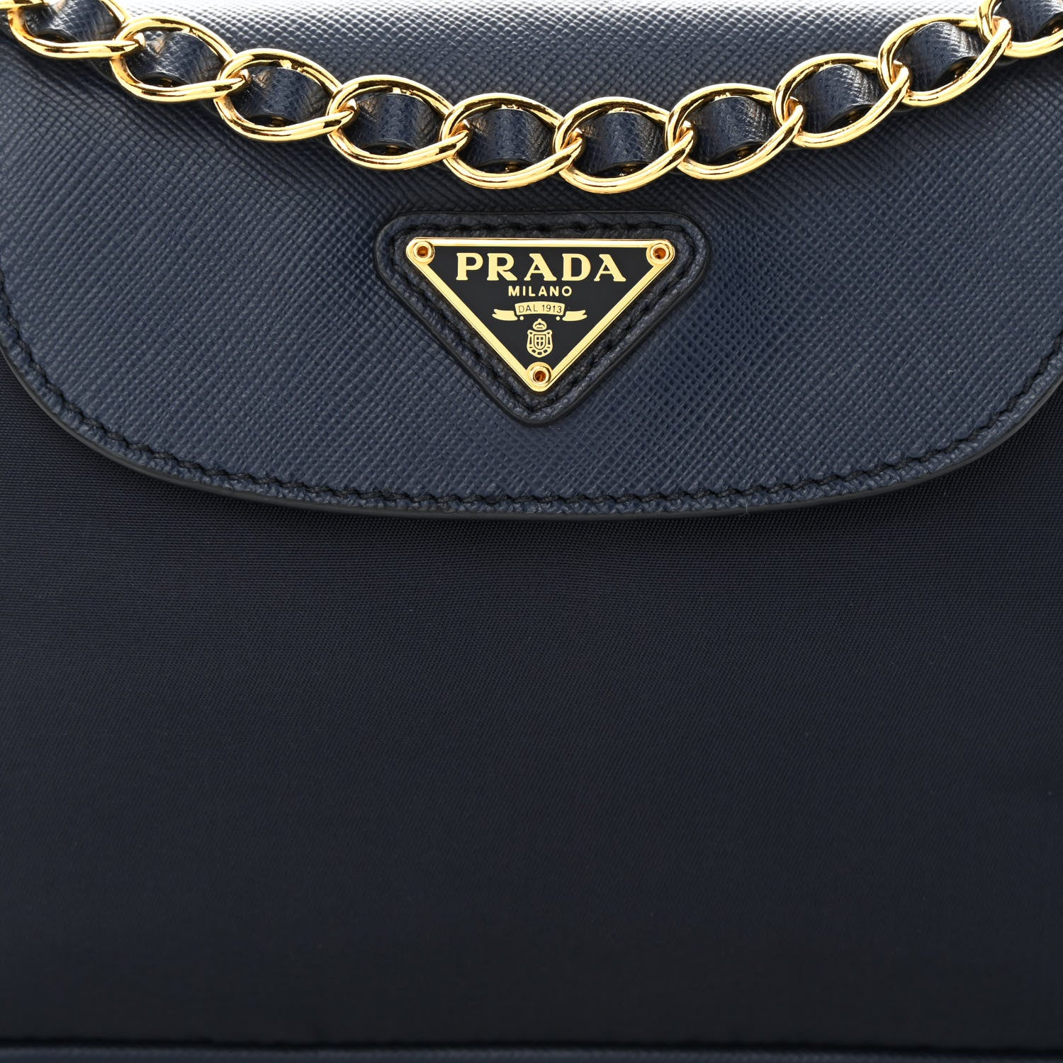Prada Tessuto Nylon Saffiano Crossbody Bag Bleu 9 of 12