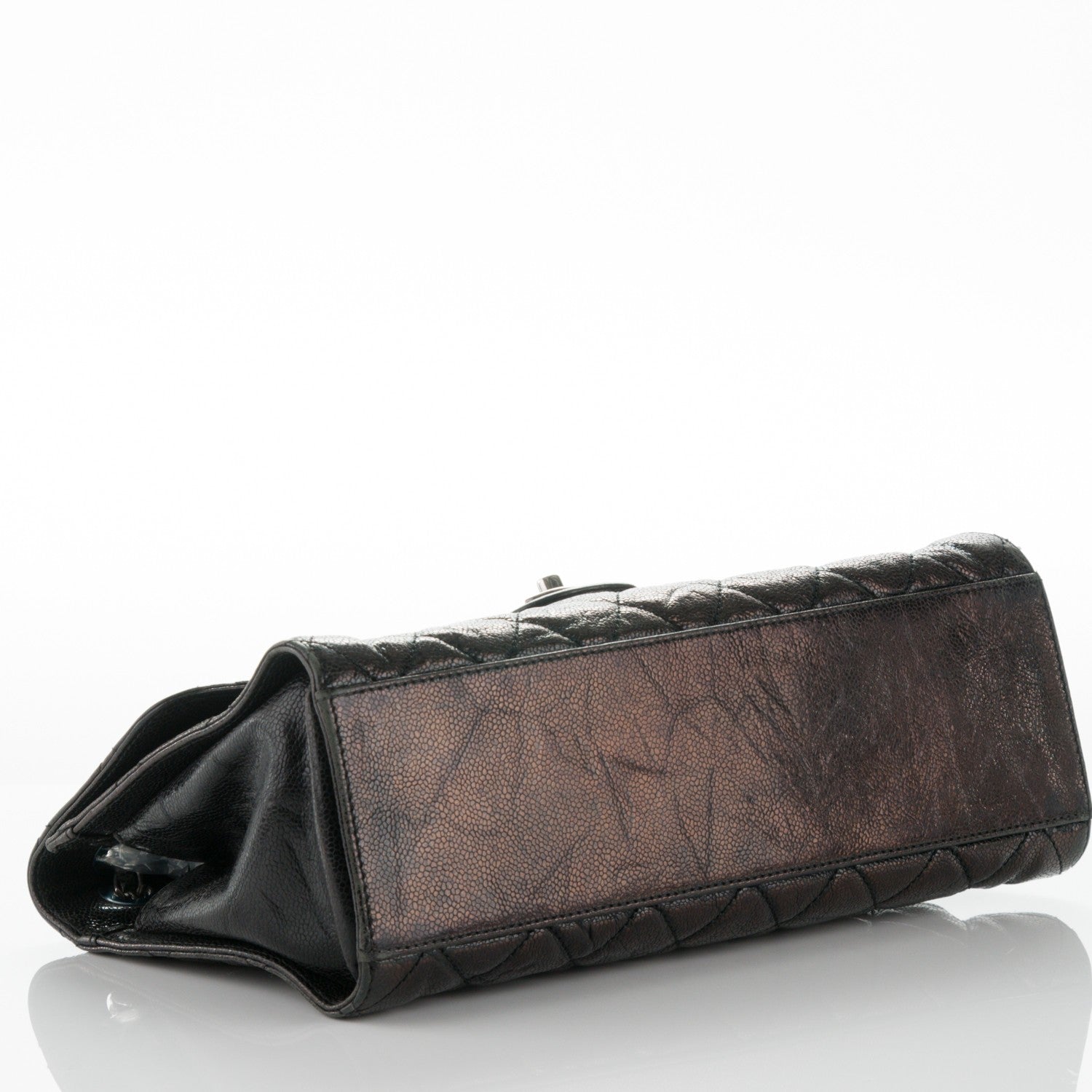 Chanel Crumpled Grained Calfskin Jumbo CC Crave Flap Black 5 of 9