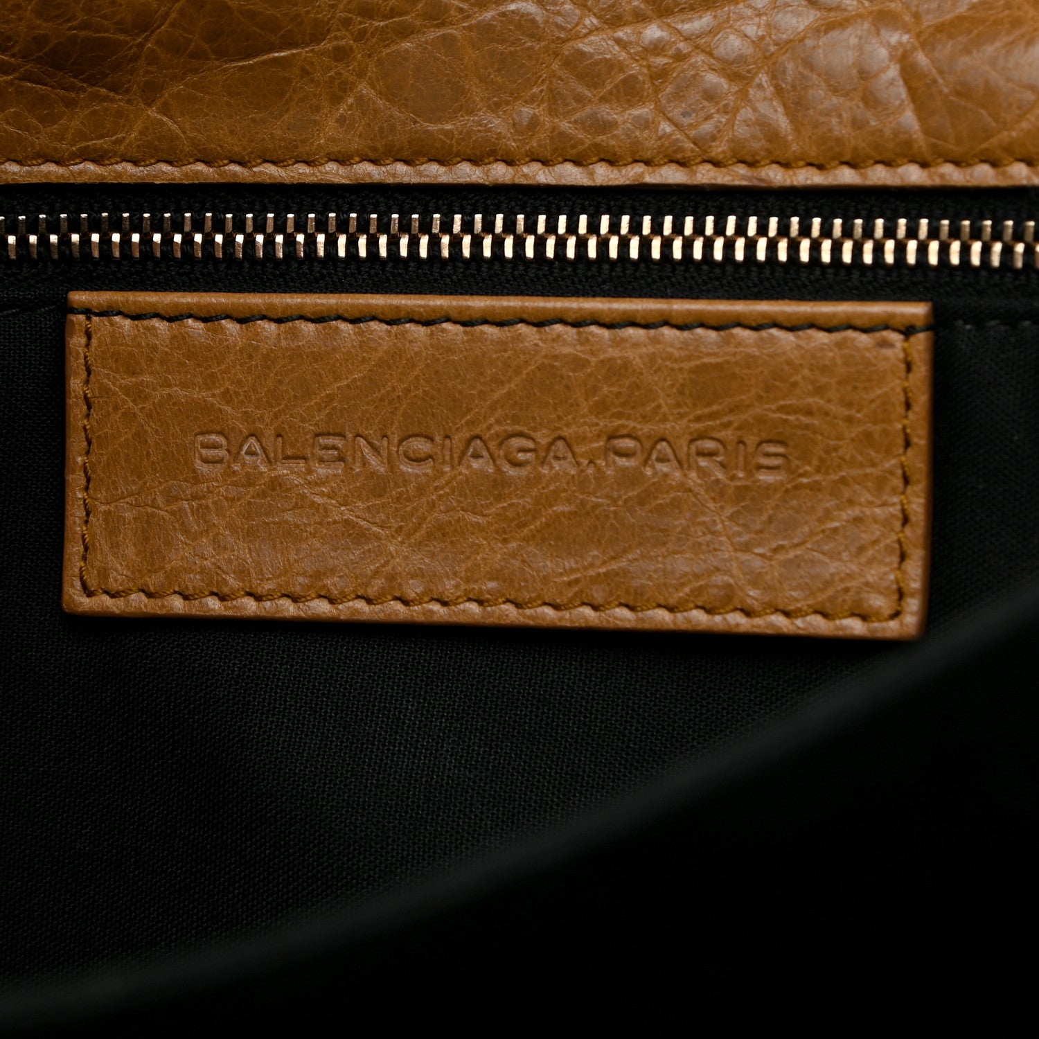 Balenciaga Agneau Giant 12 Gold Hardware Envelope Strap Clutch Cumin 7 of 9