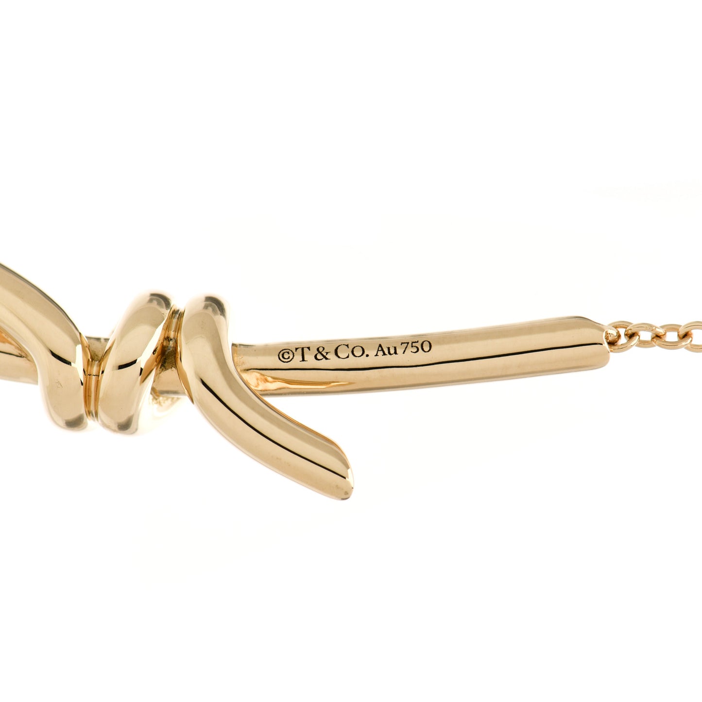 18K Yellow Gold Knot Necklace
