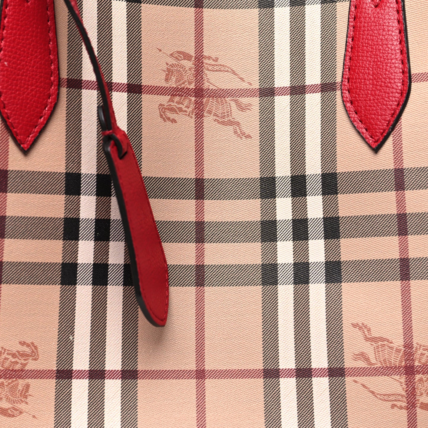 Haymarket Check Small Reversible Tote Poppy Red