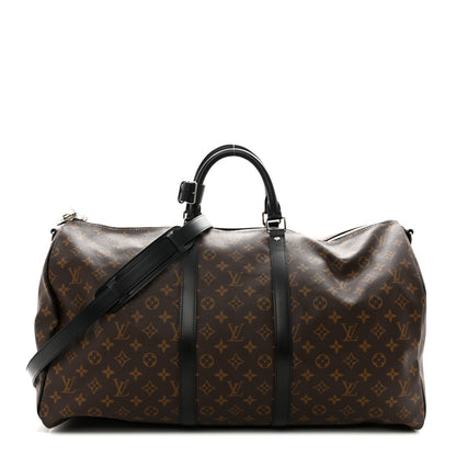 Louis Vuitton Monogram Macassar Keepall Bandouliere 55 1 of 9