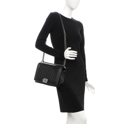 Chanel Lambskin Quilted New Medium Boy Flap Black 2 of 8