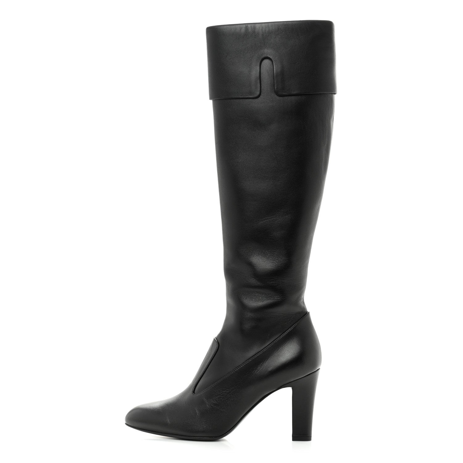 Chanel Lambskin High Boots 37 Black 1 of 11