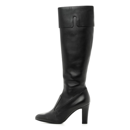 Chanel Lambskin High Boots 37 Black 1 of 11