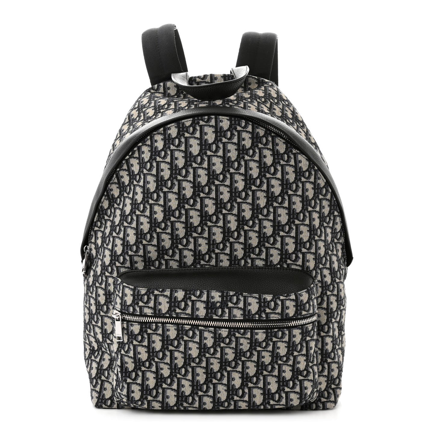 Oblique Calfskin Rider Backpack Beige Black