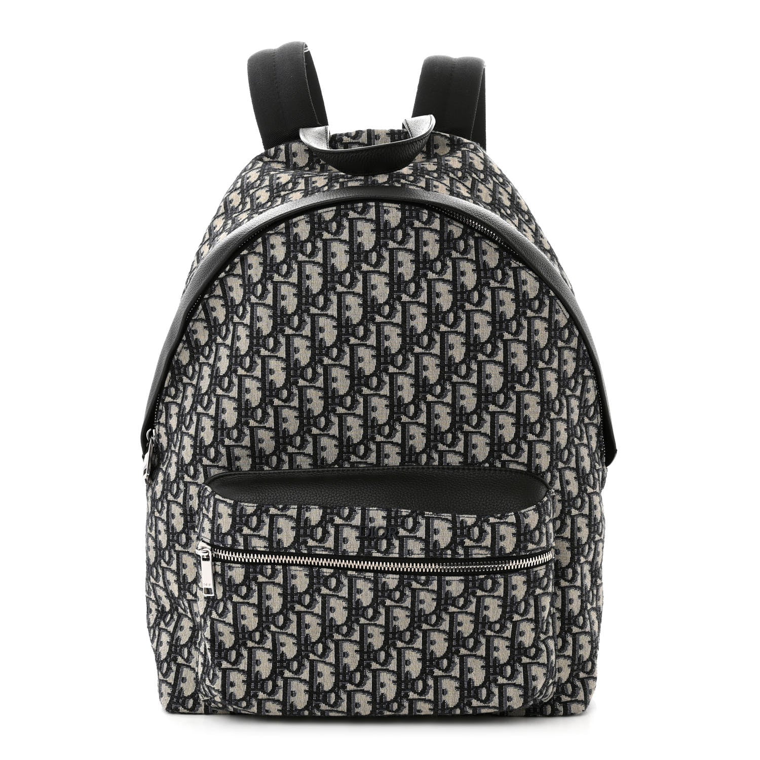 Christian Dior Oblique Calfskin Rider Backpack Beige Black 1 of 10