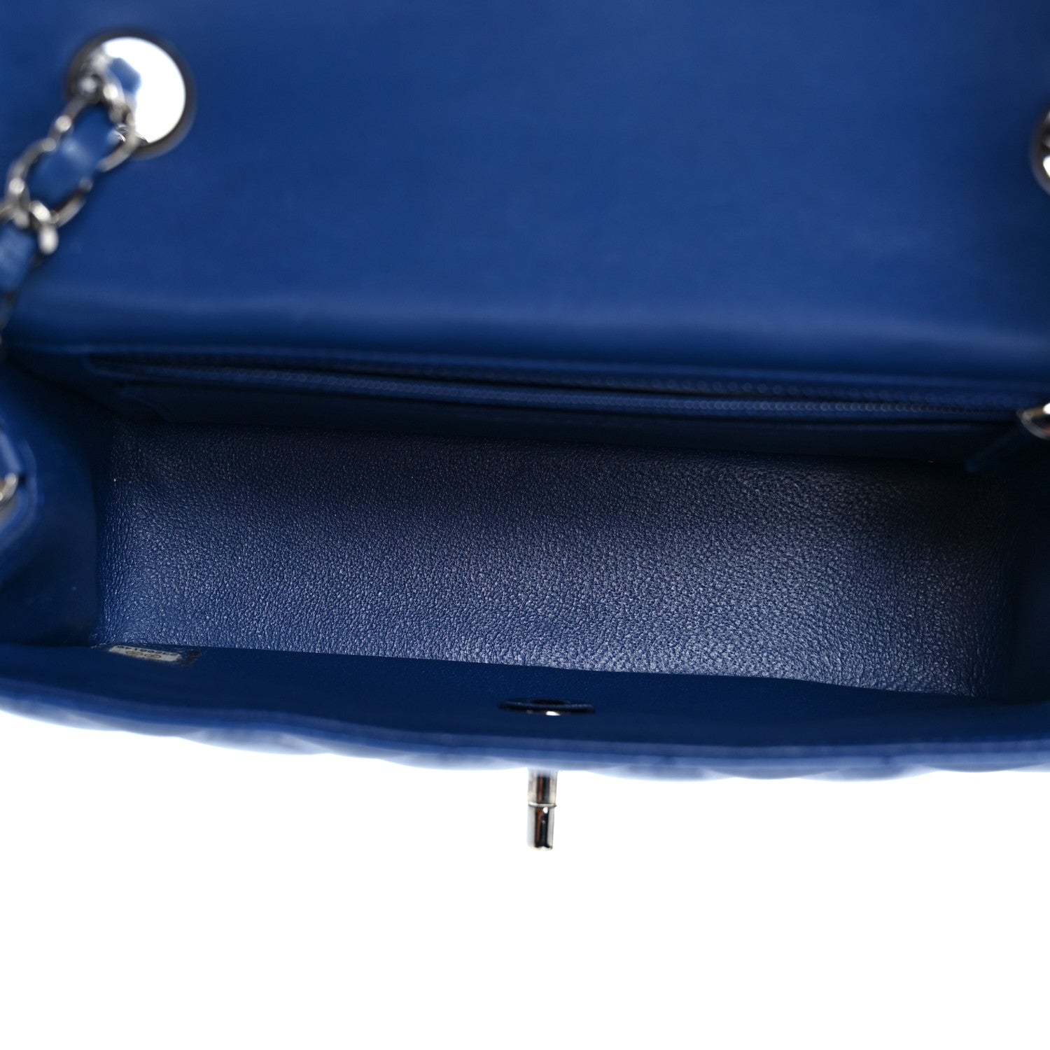 Chanel Lambskin Quilted Mini Rectangular Flap Blue 5 of 12