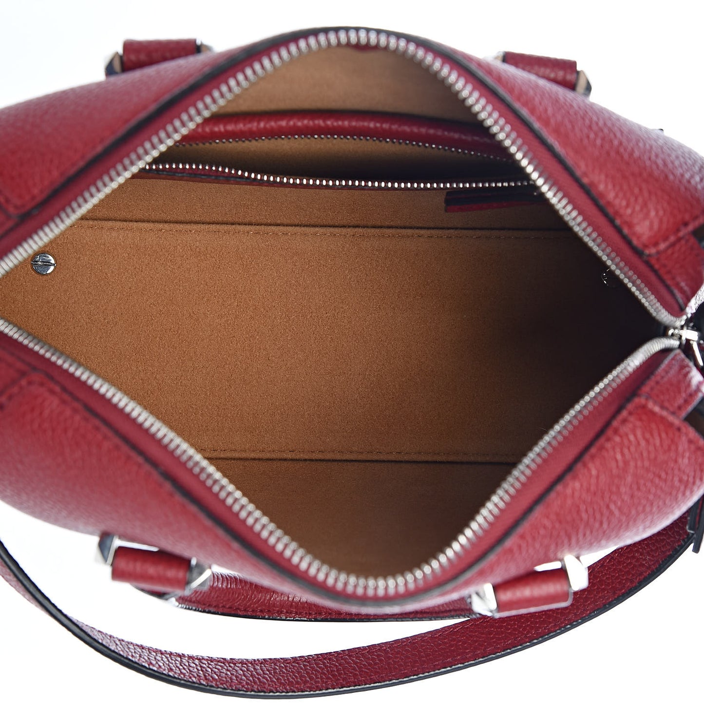 Grained Calfskin Small Ella Boston Burgundy