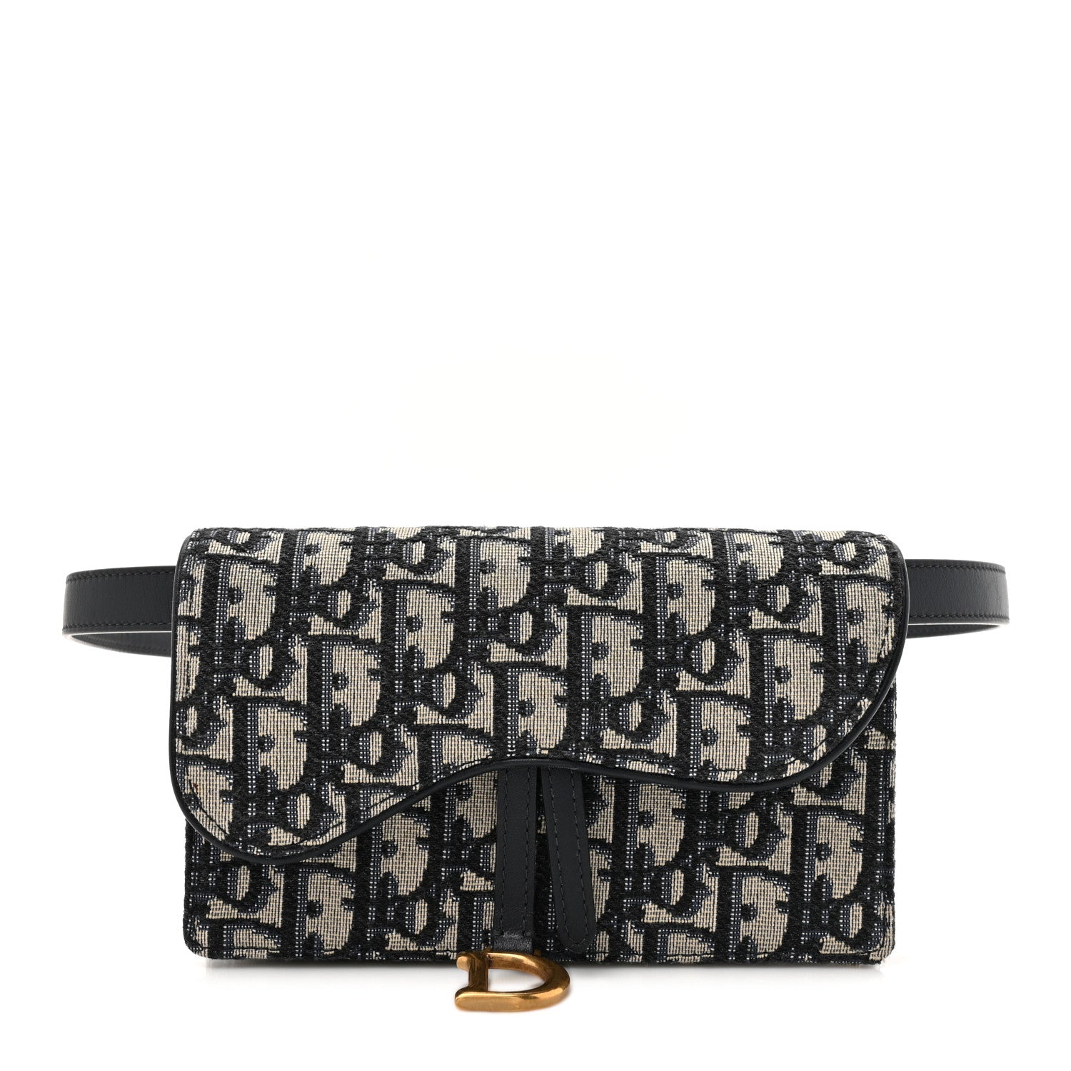 Christian Dior Oblique Saddle Belt Bag Blue 1 of 14