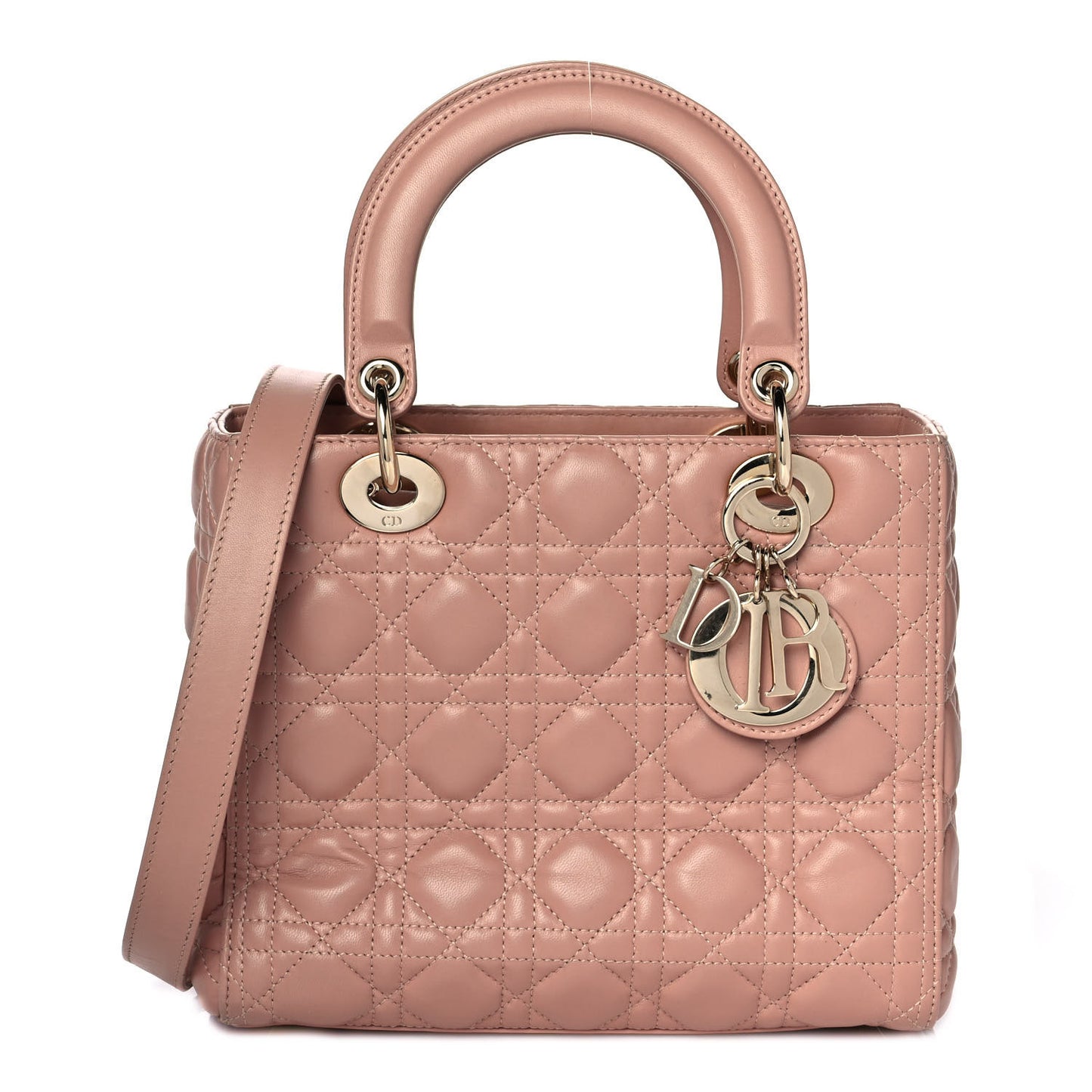 Lambskin Cannage Medium Lady Dior Fard