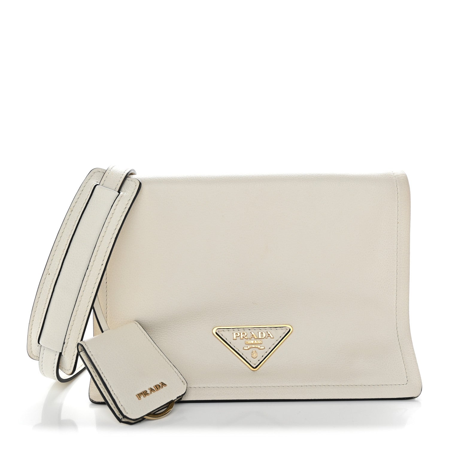 Prada Glace Calf Shoulder Bag White 1 of 11