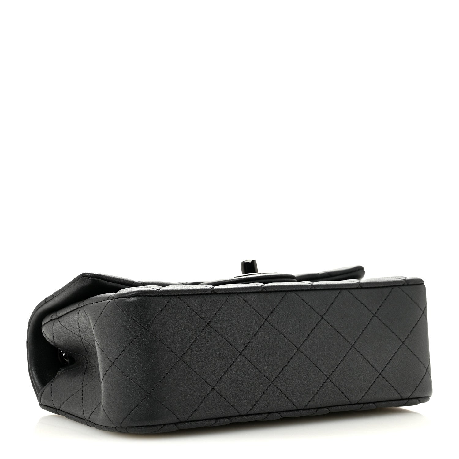 Chanel Lambskin Quilted Mini Rectangular Flap So Black 4 of 11