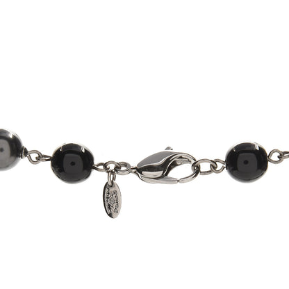 Chanel Ruthenium Beaded CC Long Necklace Black 3 of 4
