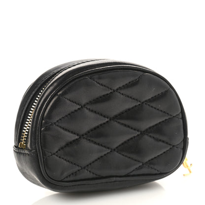 Saint Laurent Lambskin Quilted Lolita Cosmetic Pouch Black 3 of 9