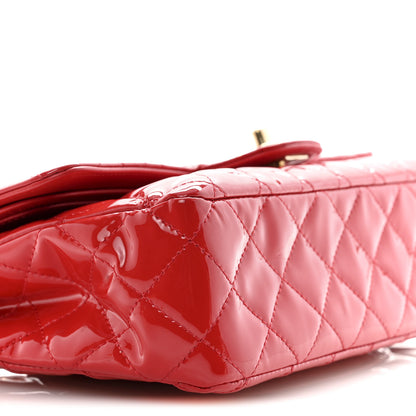 Chanel Patent Calfskin Quilted Medium Double Flap Red 9 of 10