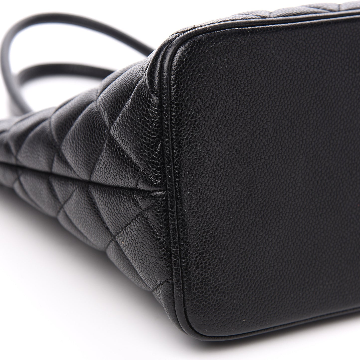 Caviar Quilted Medallion Tote Black