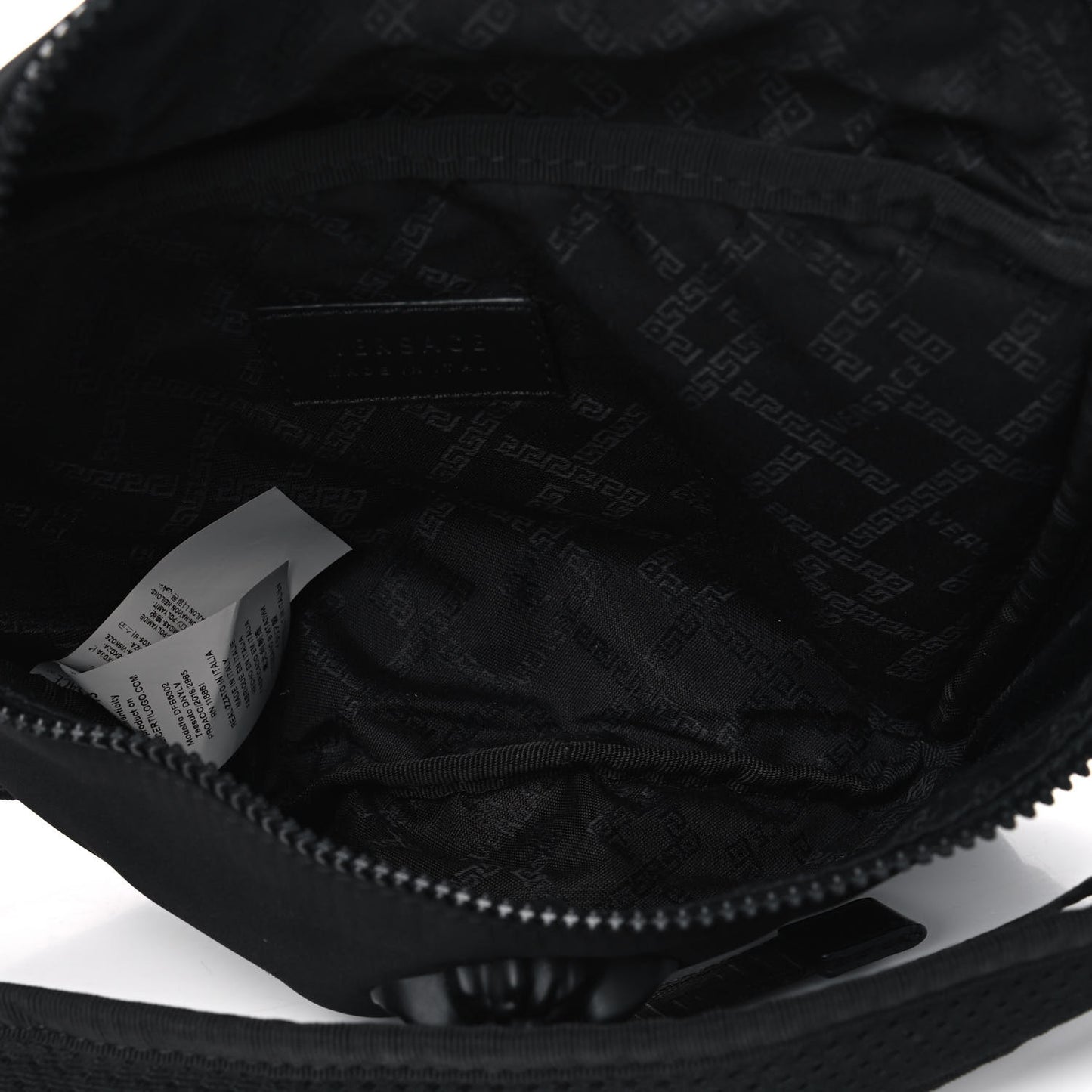 Nylon Palazzo Medusa Belt Bag Black